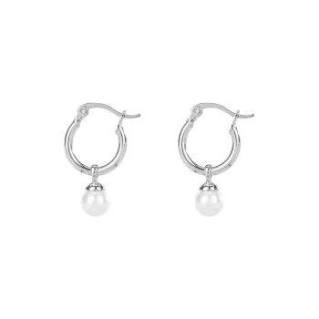 ZURY S925 Silver Hoop Earrings Women's Minimalist Design Fashion Luxury