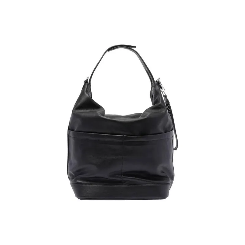 Vic Matie Calfskin Portable Crossbody Bag, Shoulder Bag Women's Black-2