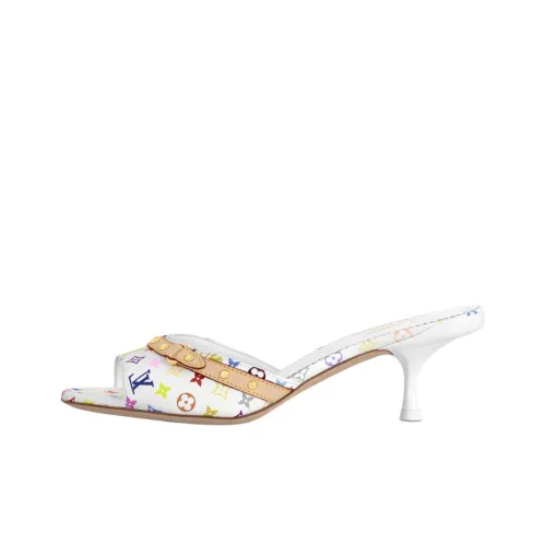 LOUIS VUITTON Slide Slippers Women's White