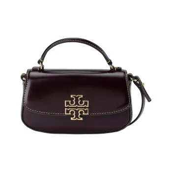 TORY BURCH Britten Cow Leather Shoulder Bag Crossbody Bag Handbag Mini Women's Cherry Red