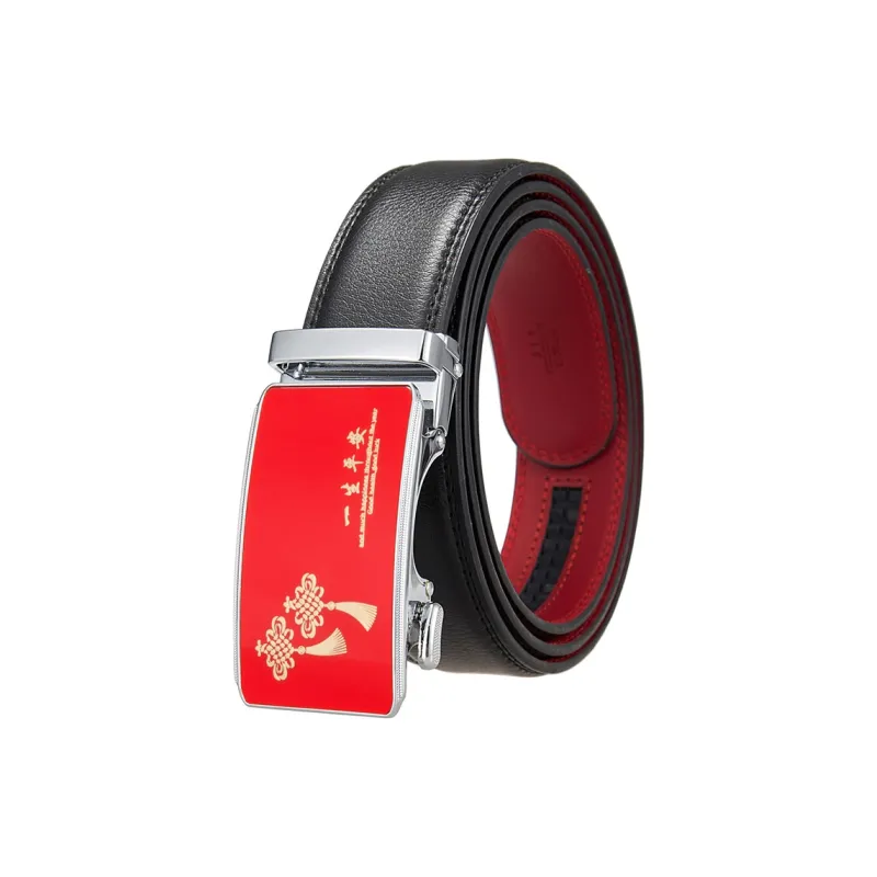 Yalu Preferred Cow Split Leather Belts Men's 3.5CM-1
