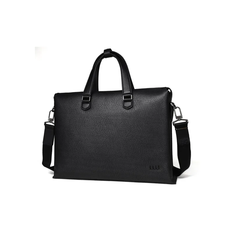 ELLE HOMME Cow Leather Official Briefcase Regular Men's Black-1
