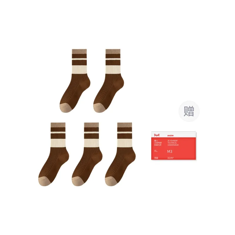 MIIOW Trend Party Series Mid Calf Socks Women's Shopping Bag Combo Set-3