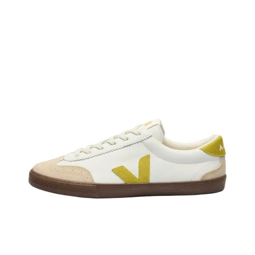VEJA Low Top Skateboard Shoes Unisex White Yellow