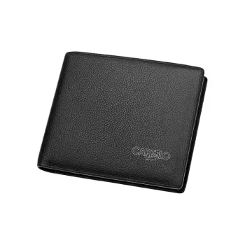 CARTELO Top Grain Cow Leather Wallet Regular Men's Black