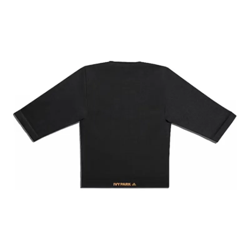 Adidas Ivy Park Circular Knit Crop Top Black-1