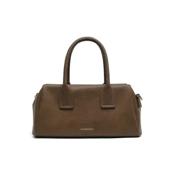 PIERPOLO Cow Leather Commute Crossbody Bag, Shoulder Bag, Handbag Small Size Women's Brown/Black