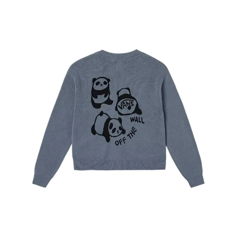Vans CARDIGAN Knitwear Women's Gray Blue-1