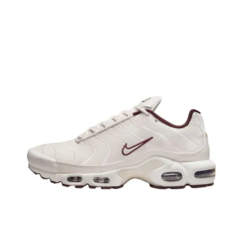 Nike Air Max Plus Anti Slip Wear Resistant Low Top Running Shoes Men's White Silver
