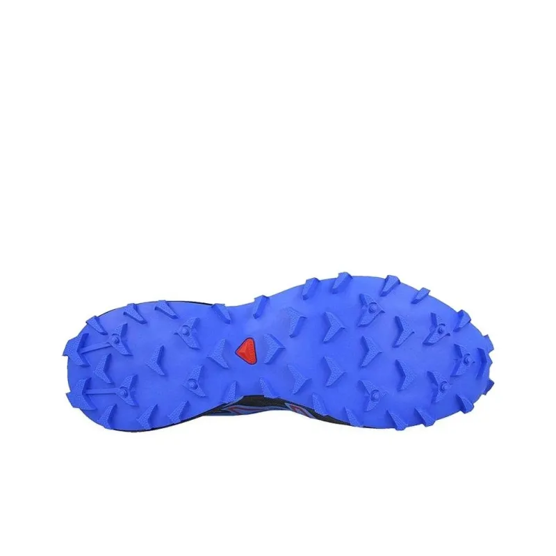 SALOMON Speedcross 3 Anti Slip Wear Resistant Low Top Running Shoes Men's Blue-3