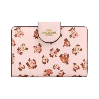 COACH Canvas Wallet Mini Women's Blush Multi Color