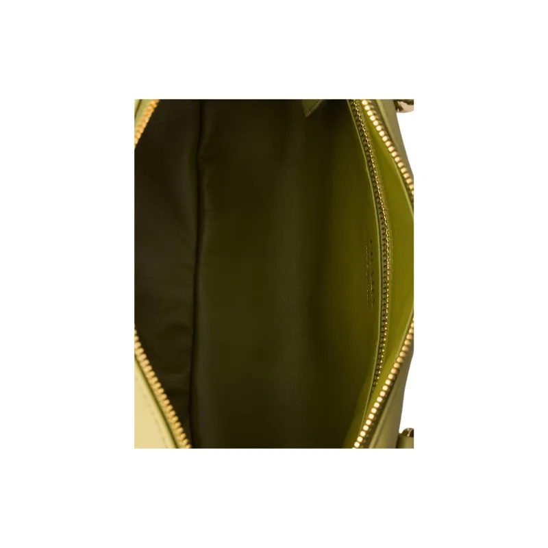 PRADA Leather Handbag, Shoulder Bag Medium Size Women's Light Grass Green-5