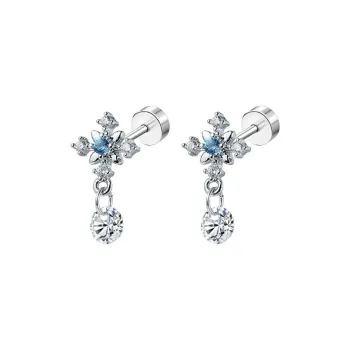 QIANFANGDAHUANGYE Zircon Stud Earrings Women's