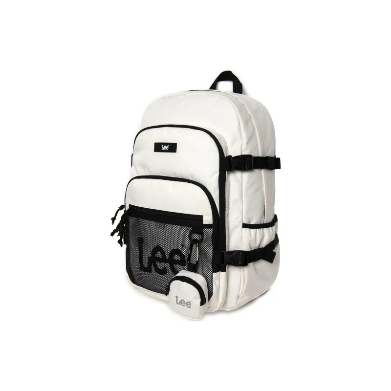 Lee Polyester Backpack Unisex Ivory-1