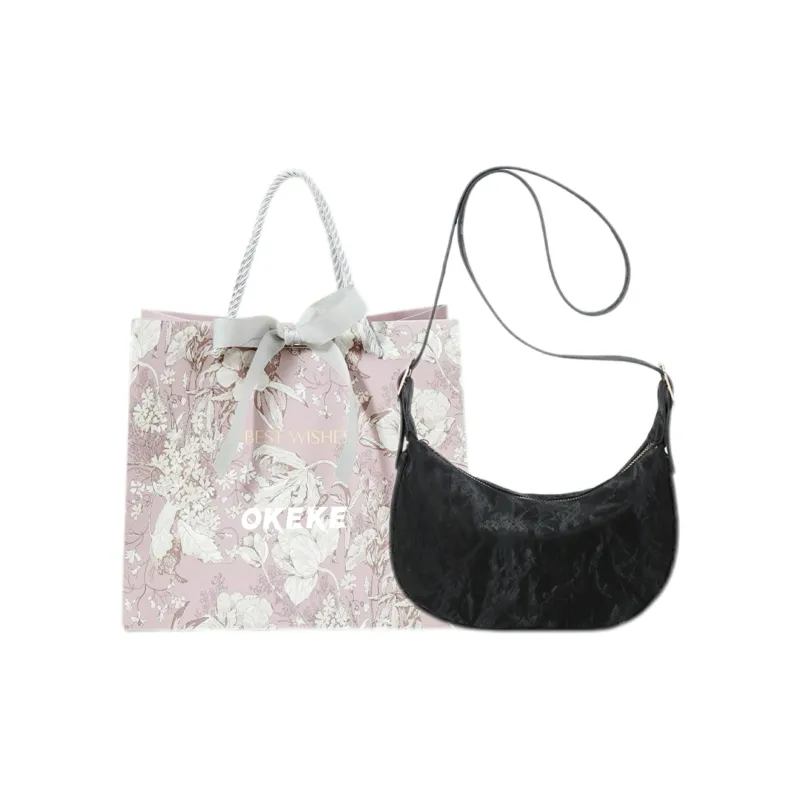OKEKE Pu Shoulder Bag Crossbody Bag Regular Unisex White/Black/Pink/Gray-3