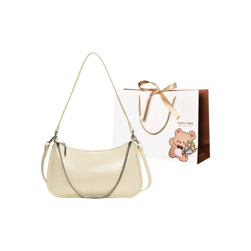 ERANGBEAR PU Shoulder Bag Regular Women's Jelly Color/Light Coffee/Black/Ecru/Milk Tea Beige-9