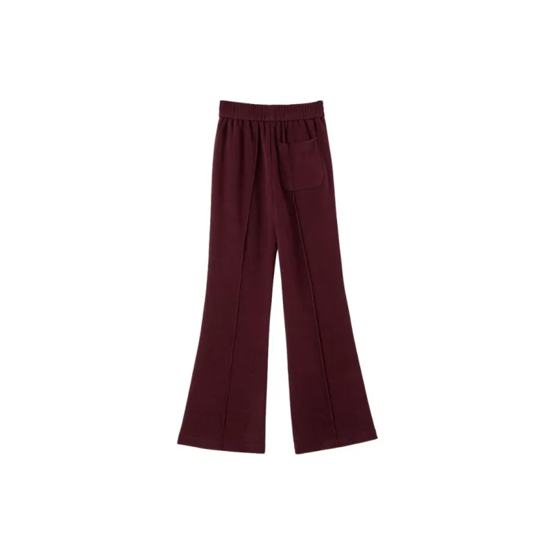 Late White Casual Pants Women's Ancora Red-3