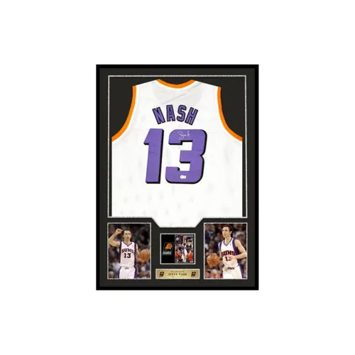 Three For Sun Team Basketball Fan Supplies Beckett Certification, Deluxe Framing White Unisex