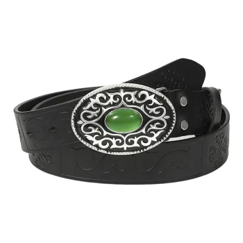 YUZHAOLIN Alloy Leather Belts Unisex 3.5cm