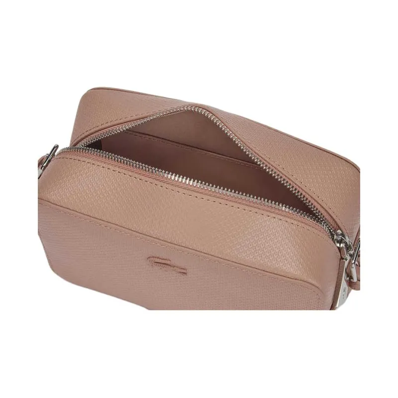 LACOSTE Blended Material Shoulder Bag Small Size Women's Pink-3
