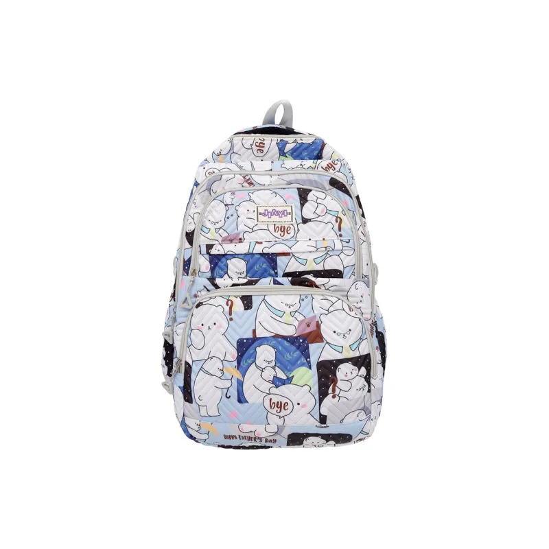 OURFUN Nylon Backpack Regular Unisex Multicolor-9