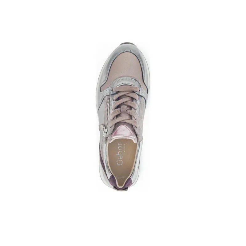 Gabor Comfort Low-Top Casual Shoes Women's Silver Purple-3