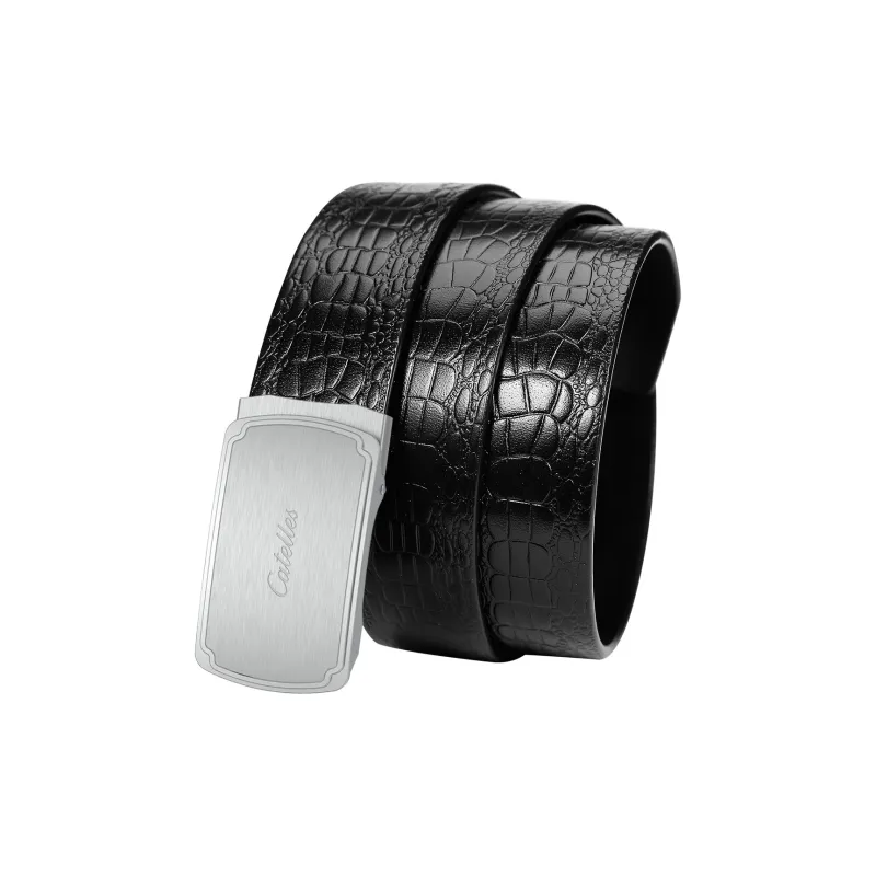 CATELLES Cow Leather Leather Belts Men's 3.8cm-1