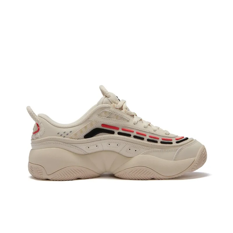 FILA FUSION FIRE Flame Shoes Anti-Slip Wear-Resistant Low-Top Vintage Basketball Shoes Men's Brown-1
