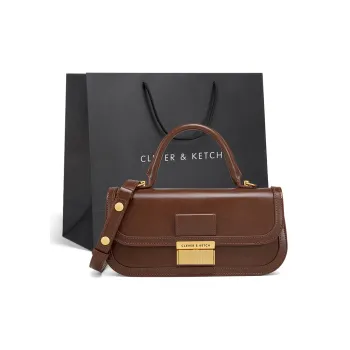 CLEVER& KETCH PU Box Bag Shoulder Bag Crossbody Bag Handbag Regular Women's Brown