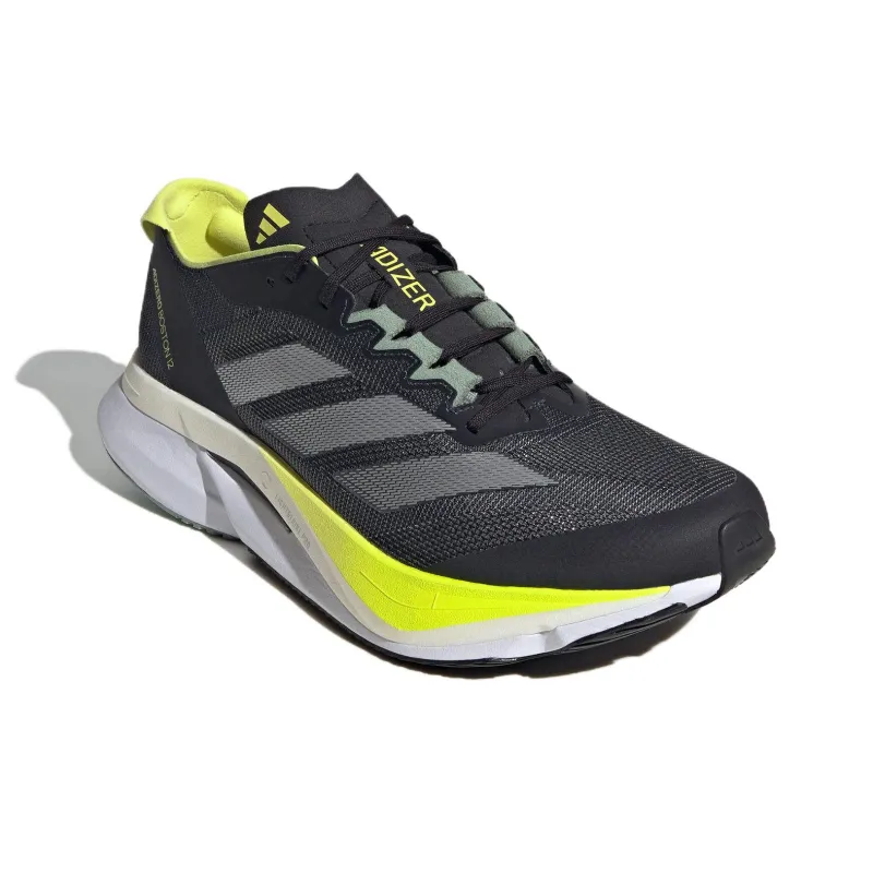Adidas Adizero Boston 12 Aurora Ink Silver Metallic Pulse Lime-4