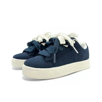 WJA Anti Slip And Wear Resistant Lightweight Low Top Skateboard Shoes Unisex Blue
