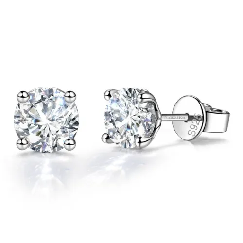 FANCI S925 Silver Stud Earrings Women's