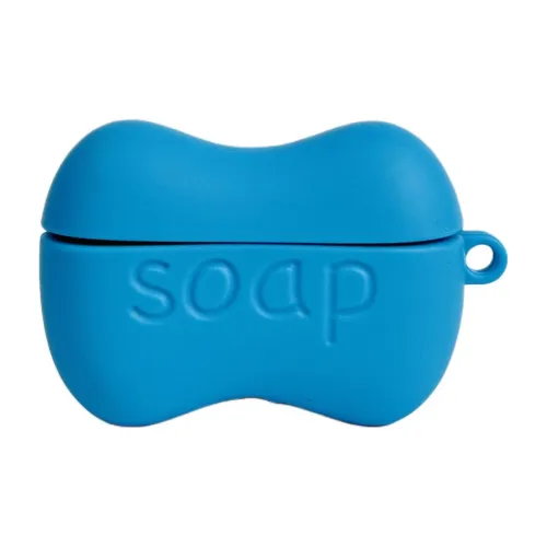 KVZUVUU Compatible With Apple AirPods 4/2/3/4th Generation/Pro/Pro 2nd Generation Silicone Blue Soap Headphone Cases