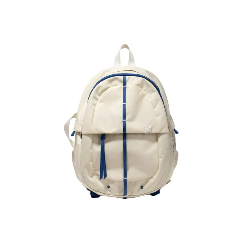 SHUNYIDE Nylon Fabric Backpack Medium Size Unisex Klein Blue/Coral Red/Night Black-0