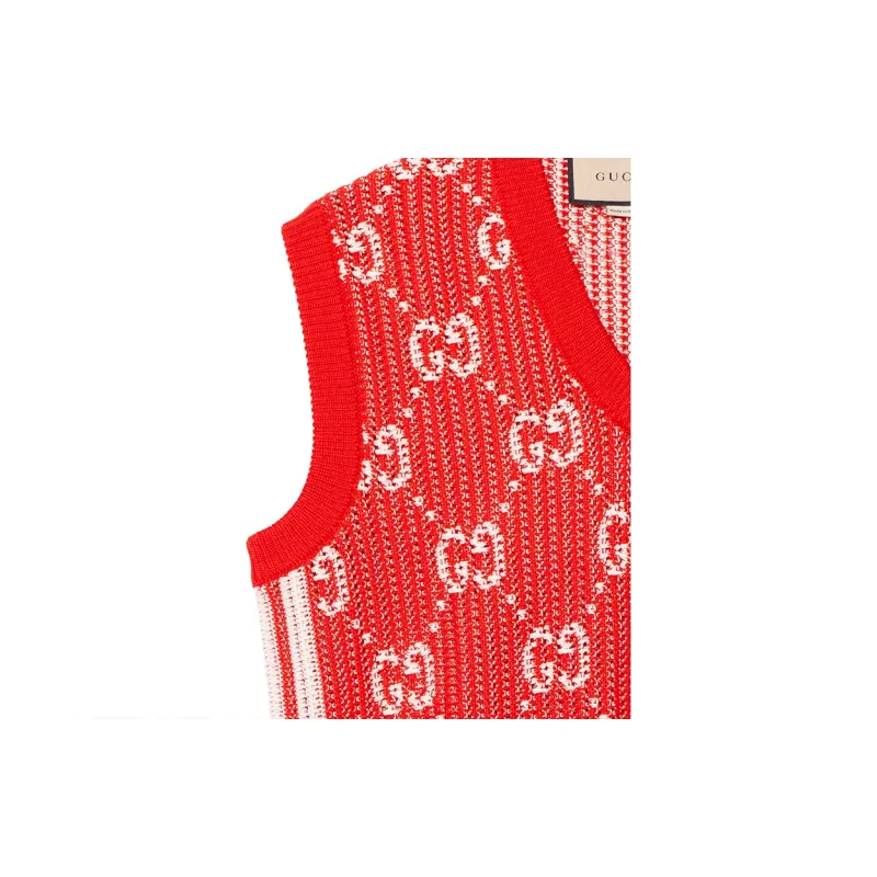 GUCCI Gg Jacquard Knitted Vest-7