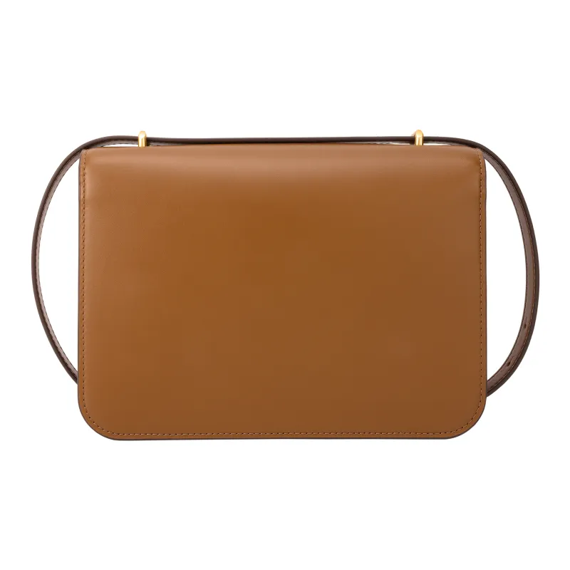 TORY BURCH Eleanor Cow Leather Shoulder Bag Crossbody Bag Medium Size Women's Camel Brown-2