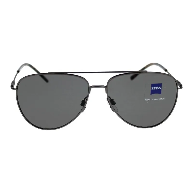 ZEISS Metal Aviator Sunglasses Men's Black-0