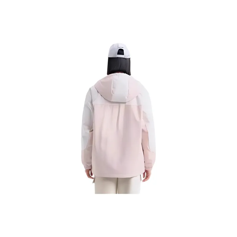XTEP Puffer Jacket Women's Faint Moon Pink/Cotton White/Hazy Gray-2