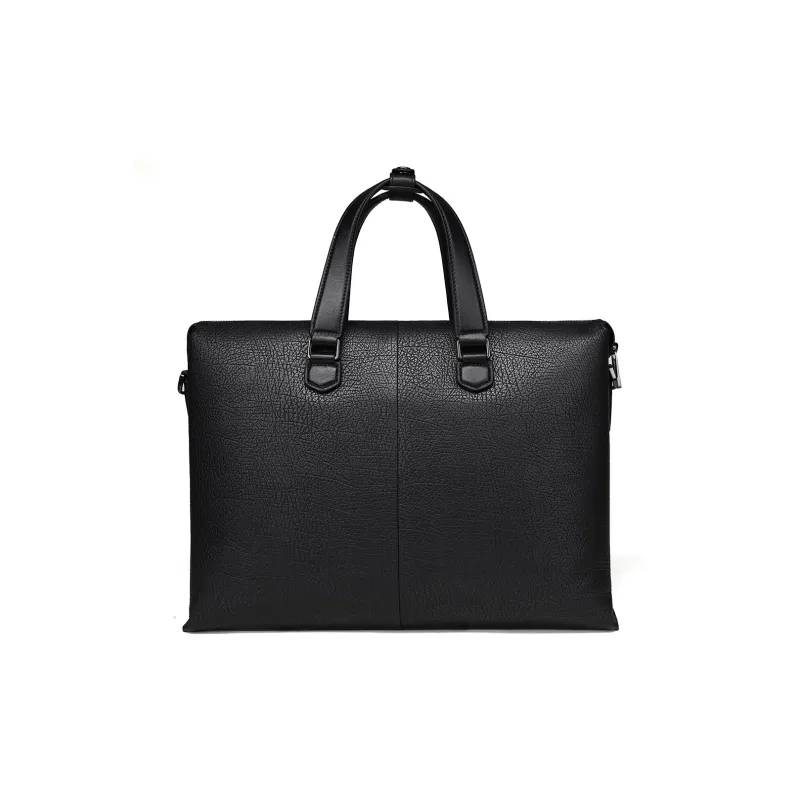 ELLE HOMME Cow Leather Official Briefcase Regular Men's Black-3