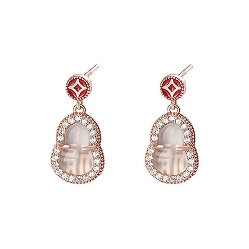 LUXLINE Natural Chalcedony Earrings Women's