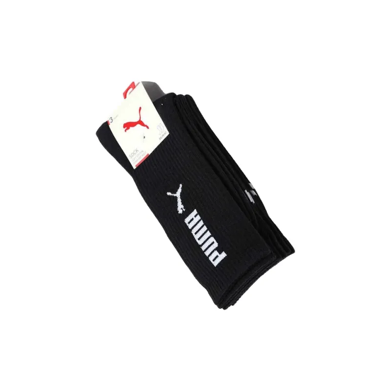 PUMA Mid Calf Socks Unisex 3 Pack Black-2