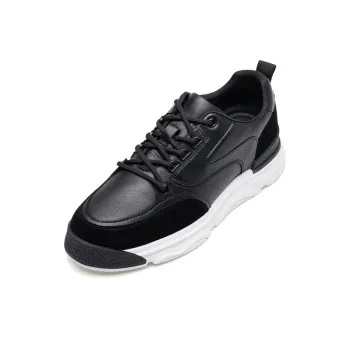 He Jinchang Anti Slip Wear Resistant Low Top Casual Shoes Men's Cool Black