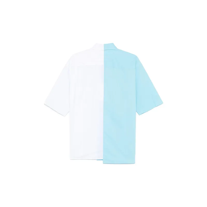 MM6 Maison Margiela Logo Printed Asymmetric Shirt-1