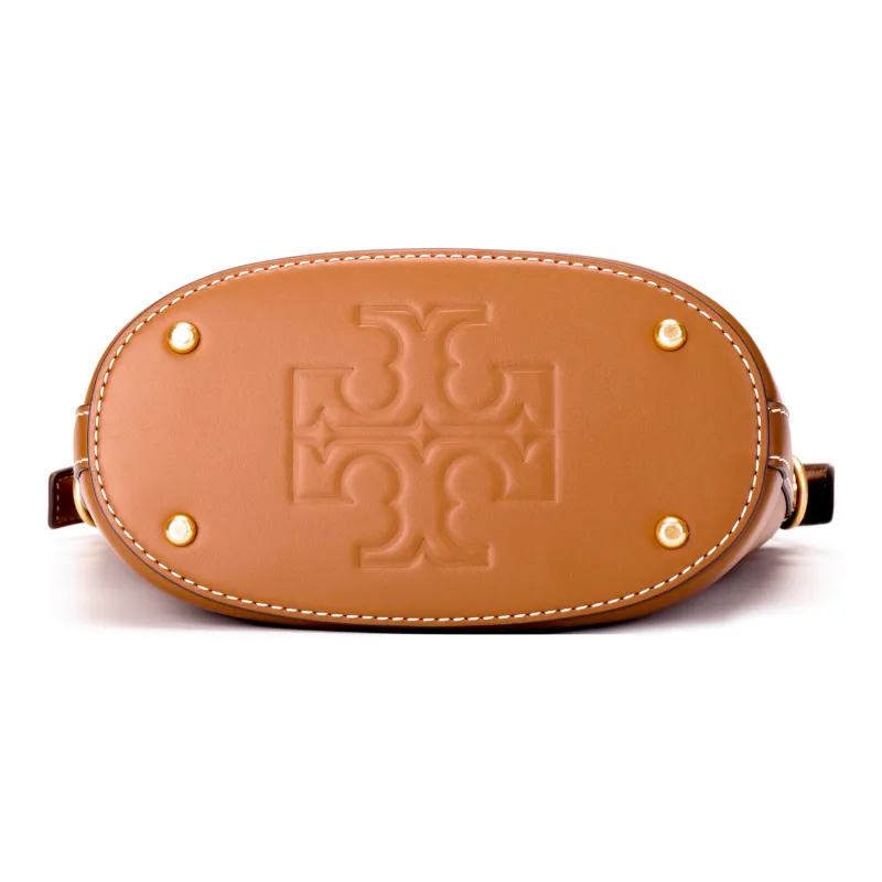 TORY BURCH T Monogram Leather Bucket Bags Shoulder Bag Crossbody Bag Handbag Regular Women's Brown-3