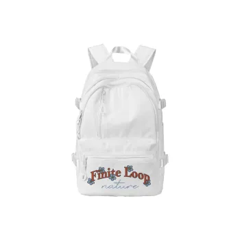 FINITE LOOP Recycled Material Eco Friendly Fabric Backpack Regular Unisex White
