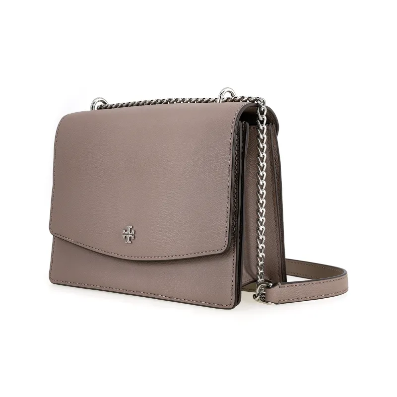 TORY BURCH Emerson Leather Shoulder Bag Crossbody Bag Regular Women's Elephant Gray-1