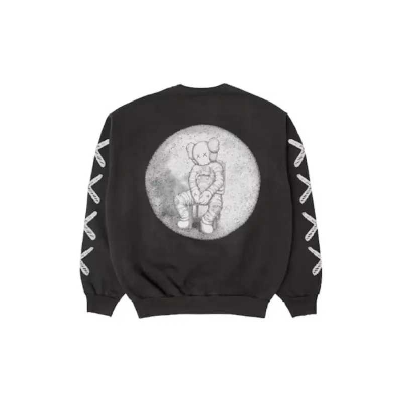 KAWS For Kid Cudi Moon Man Back Print Crewneck Sweatshirt-1
