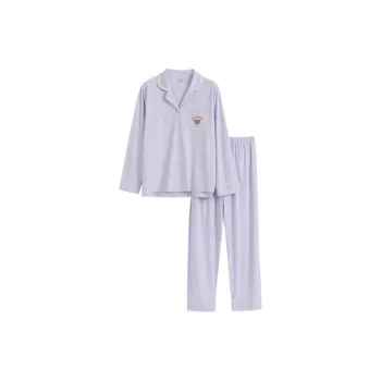 WANANNI Pajama Set Women's Cream Purple