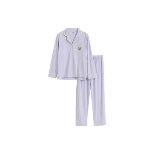 WANANNI Pajama Set Women's Cream Purple