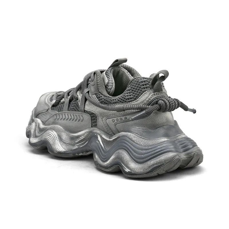 TCELLARS Cushioning Abrasion Resistant Lightweight Height Increasing Mat Low Top Chunky Sneakers Men's-0